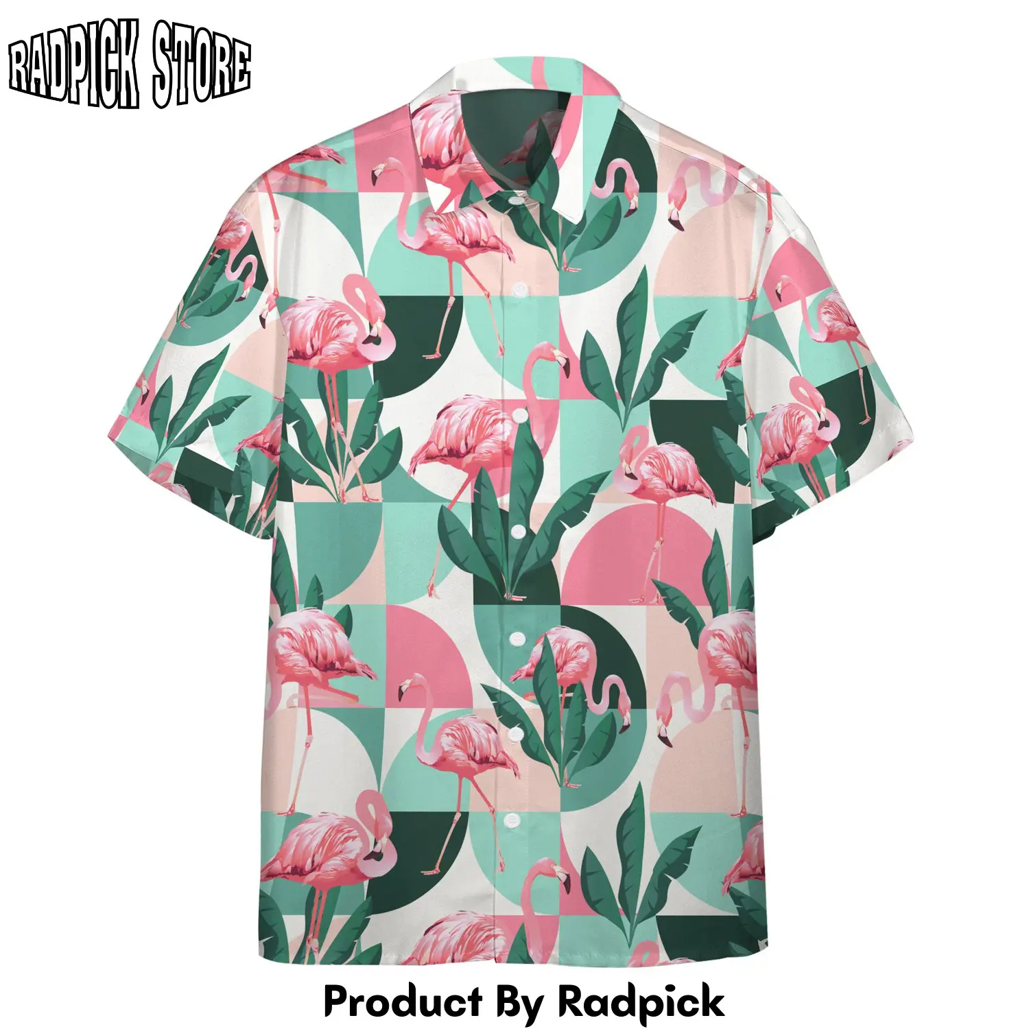 Radpick 3d flamingo exotic patchwork patterns custom hawaii shirt rp292829